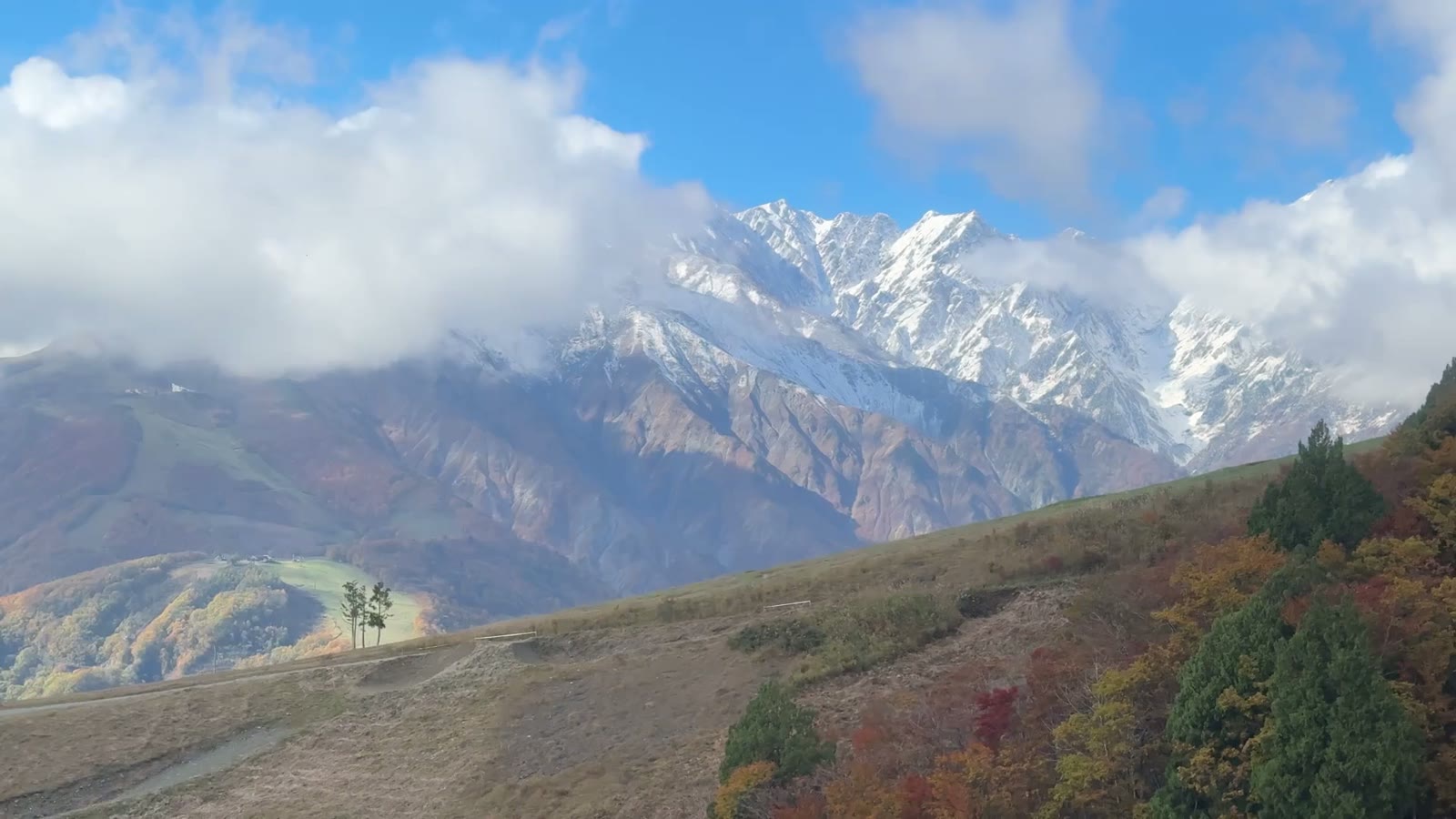 October, when the colour reaches the ridgeline